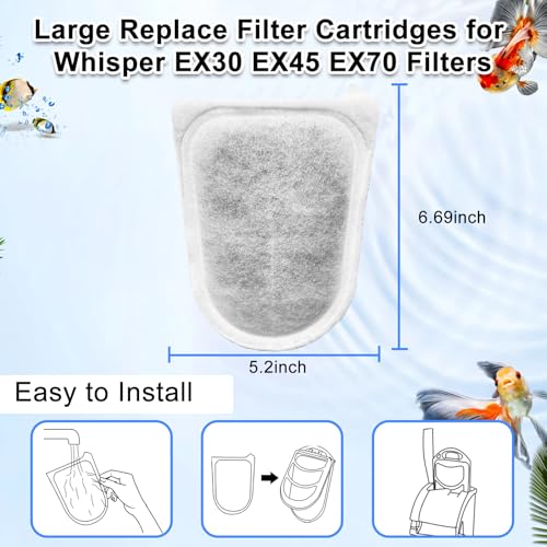 16 Pack Large Replace Filter Cartridge for Whisper EX Filter (16 Count)