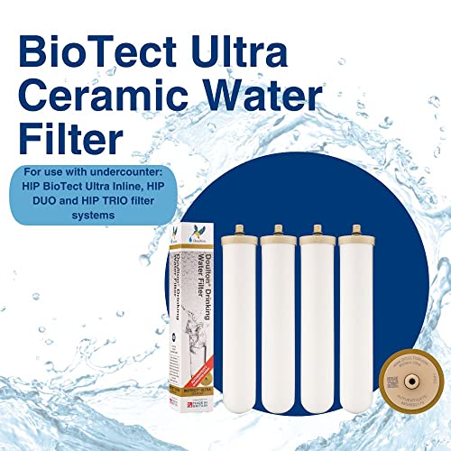 W9123050 ¦ 10" Biotect Ultra ¦ Authentic Drinking Water Ceramic Replacement Candle Element Filter ¦ 2504 ¦ White ¦ NSF Certified ¦ M12 Thread ¦