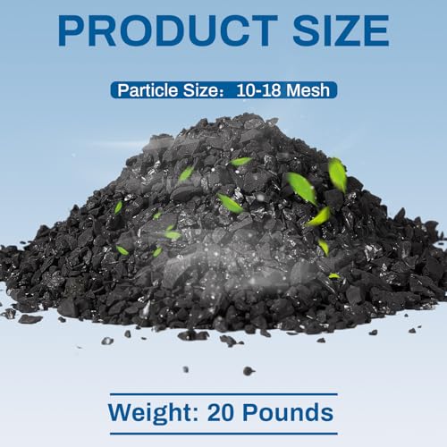20 Lbs Activated Charcoal Bulk Coconut Granular Carbon 10