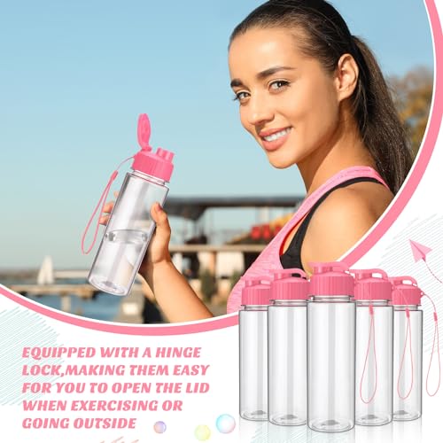 20 Pcs 17 Oz Plastic Water Bottles Bulk Sports