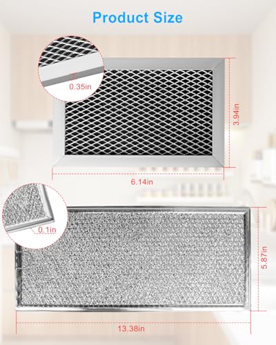Charcoal and Grease Filter Fit for GE Microwave Oven JVM6175SF1SS