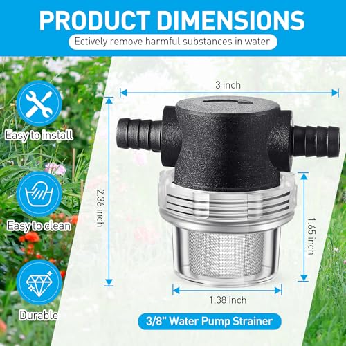 2 Pieces Water Pump Strainer 3 (5 Count)