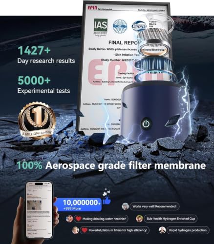 4.0 Upgrade 4000PPB High Concentration Hydrogen Water Bottle Generator【NO.1