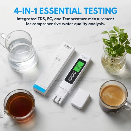 TDS Meter Digital Water Tester 4 in 1 TDS EC & Temperature