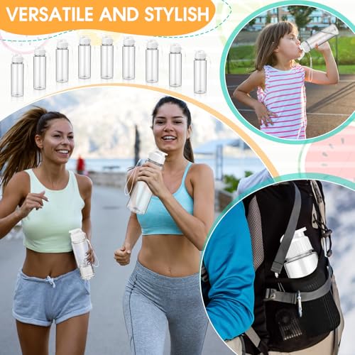 20 Pcs 17 Oz Plastic Water Bottles Bulk Sports