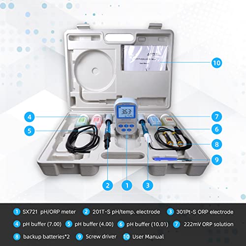 SX721 pH ORP Multiparameter Portable Handheld Meter Kit