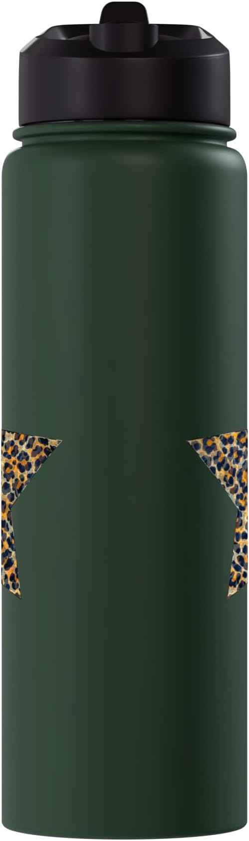 Star Shape - Cute Cheetah Leopard Print Graphic Stainless Steel Insulated Water Bottle