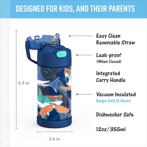 FUNTAINER Water Bottle with Straw