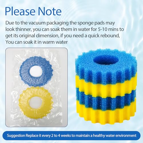 Replacement Sponge Filter Media Pad Compatible with VIVOHOME