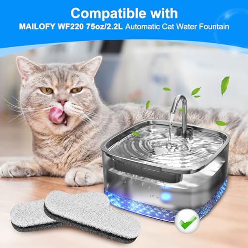8pc Cat Water Fountain Filter Compatible with MAILOFY WF220 Model (8 Count)