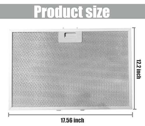 WB02X11012 JV566H2SS Range Hood Grease Filter Compatible with GE Models JV566H1SS JV565H2WW JV565H2CC Efficient Kitchen Ventilation Easy to Install （2 Pack） (2 Count)