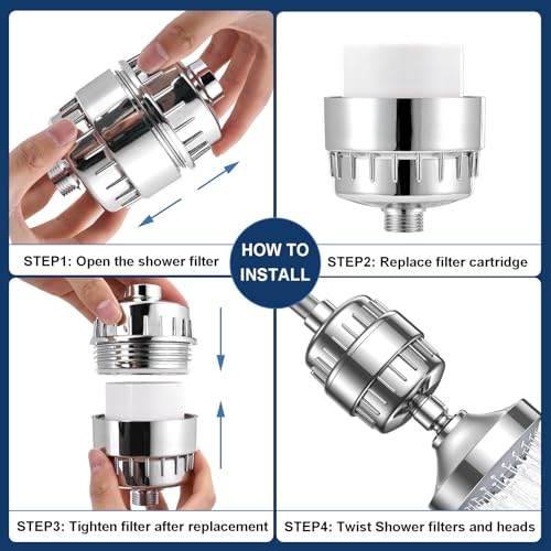 4 Pack 20 Stage Shower Filter Replacement Cartridge