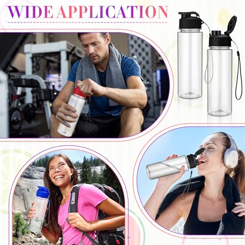 50 Pieces Reusable Plastic Water Bottles Bulk (50 Count)