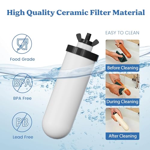Washable Ceramic Water Filter Candle (4 Count)