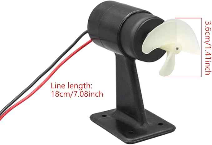 Ship Model Underwater Motor Propeller 80W Underwater Thruster Motor for Baits Boat Models 10-20V 15kg Load Capacity Model Ship Accs