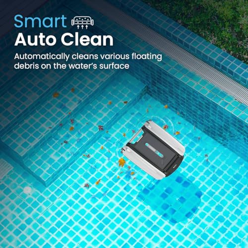 SE Solar Powered Automatic Robotic Pool Surface Skimmer Cleaner with 24