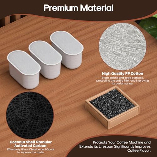 Coffee Machine Water Filter Replacement for Breville BWF100 BWF100NA BES980XL BES920XL BES900XL BES860XL BES870XL Barista Espresso (12 Count)