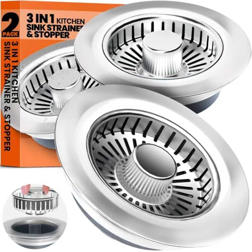 Kitchen Sink Drain Strainer & Sink Stopper (2 Count)