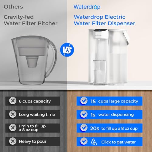 ED01W Electric Water Filter Pitcher with 2 Filters