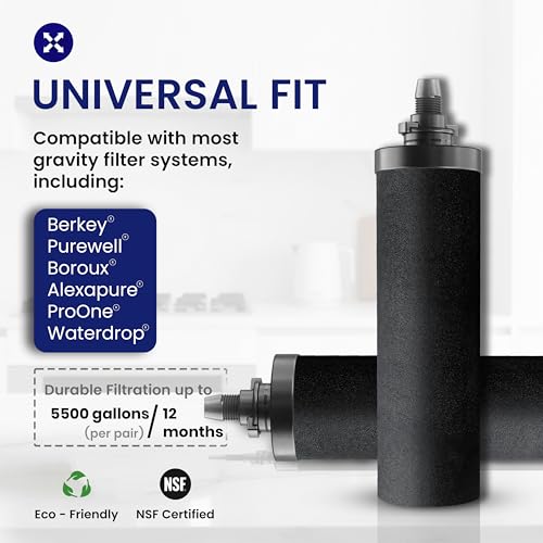 2.25G Stainless Steel Water Filter with 2 Carbon Filters
