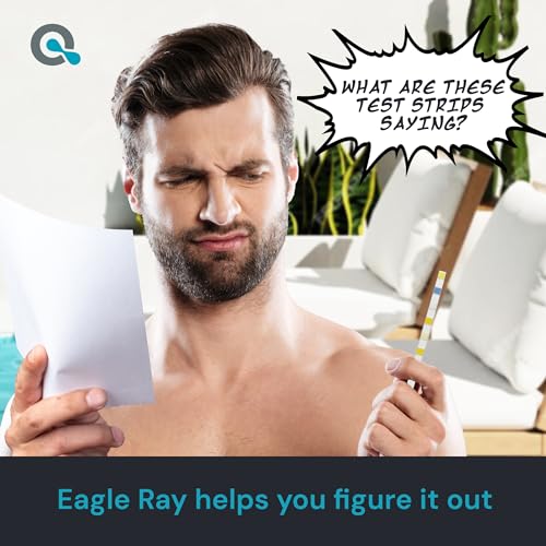 AquaDoc Eagle Ray Digital Water Test Kit for Pool & Spa with 30 Test Strips (30 Count)