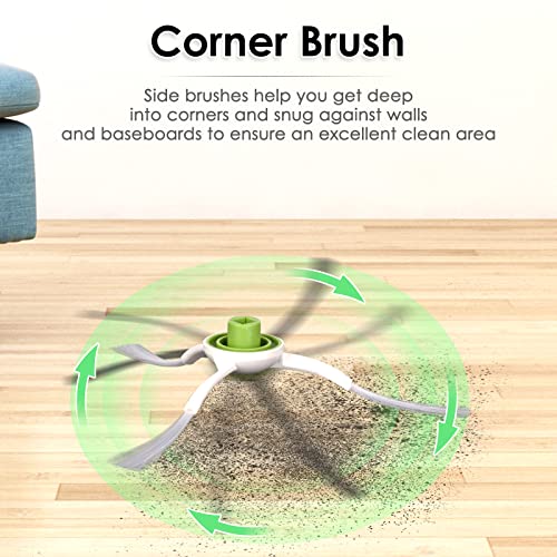 10 Pieces) T20 Omni Side Brush Replacement Parts Compatible with ECOVACS DEEBOT T20 Omni / T20e Omni/ X1 Omni/ X1 Omni(White)/ T10/ T10 Plus/ T10 Turbo/ T10 Omni Side Brushes 5 Pairs