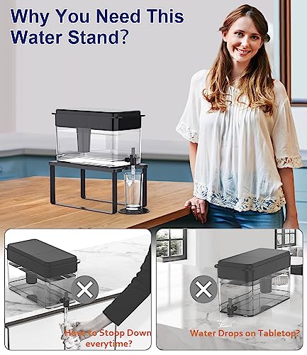 Water Filter Dispenser Stand with Drip Tray