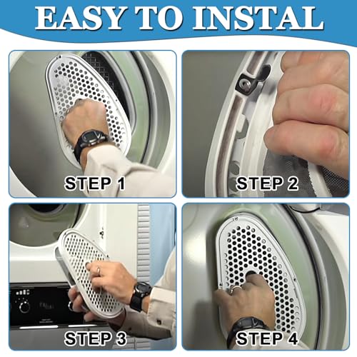UPGRADED 8531964 W10828351 Dryer Lint Trap Filter & Cover with Stainless Steel Mesh Screen Compatible with Whirlpool Kenmore Dryer