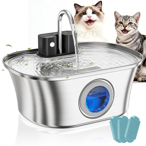 Cat Water Fountain Stainless Steel Cat Fountains for Drinking