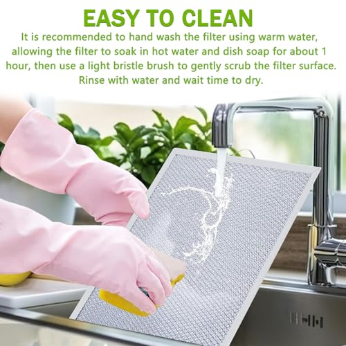 W10169961A Range Hood Filter Replacement 5 Layer Aluminum Mesh Hood Grease Filter Fit for Whirlpool (2 Count)