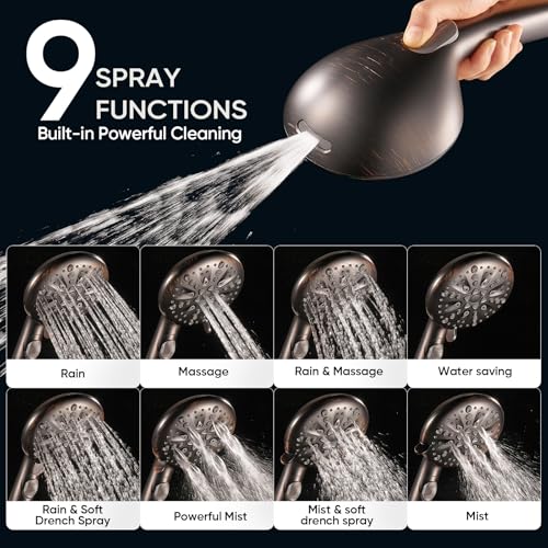 9 Spray Modes Handheld Shower Head