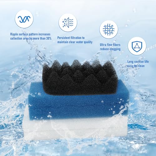 12Pcs Canister Filter Media for Fluval 306 (12 Count)