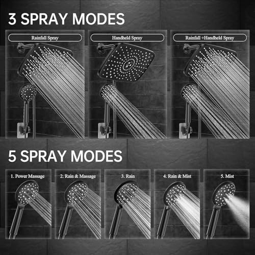 11.8“ Rain Shower Head with Handheld