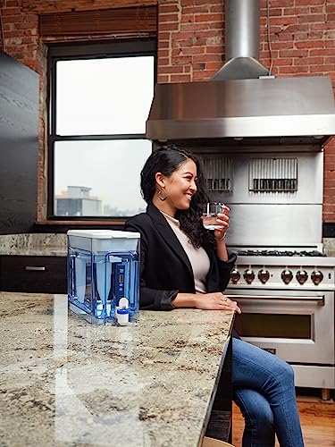 32-Cup 5-Stage Water Filter Dispenser with Instant Read Out - 0 TDS for Improved Tap Water Taste - IAPMO Certified to Reduce Lead, Chromium, and PFOA/PFOS