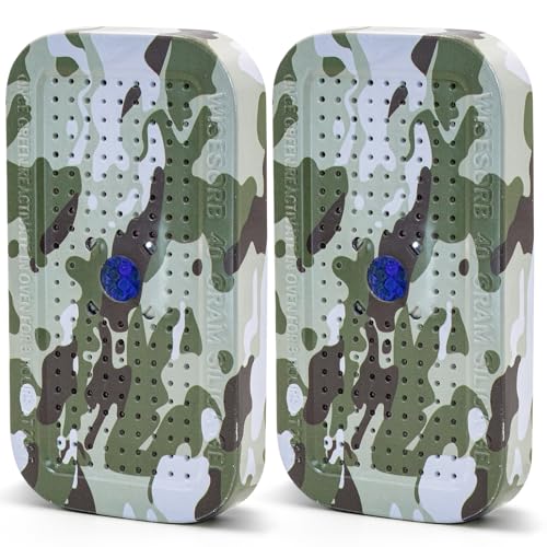 2 Packs Gun Safe Dehumidifier 40 Gram Reusable Indicating Silica Gel Desiccant Canister