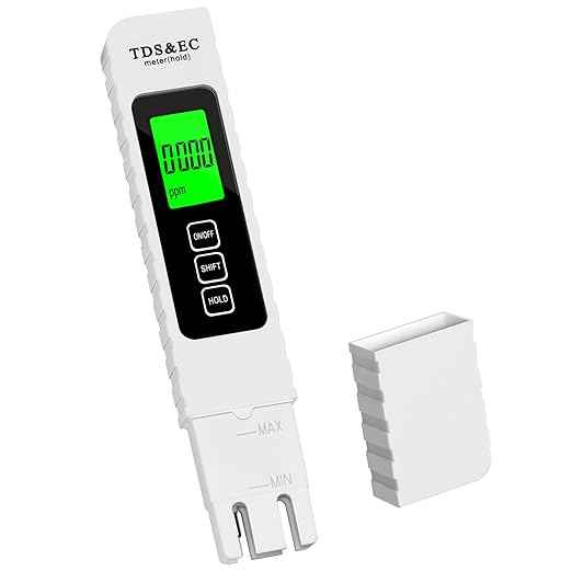 TDS/EC/Temperature(°C,°F) 4-in-1Water Meter, Portable Digital Water Tester for Drinking Water, Hydroponics, Aquariums, Pool | 0-9999 ppm Meter | Backlit LCD (4IN1)