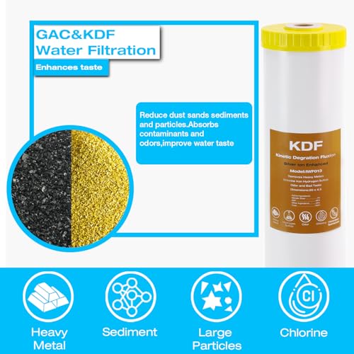 4.5" x 20" 3 Stage Whole House Water Filter Replacement (3 Count)