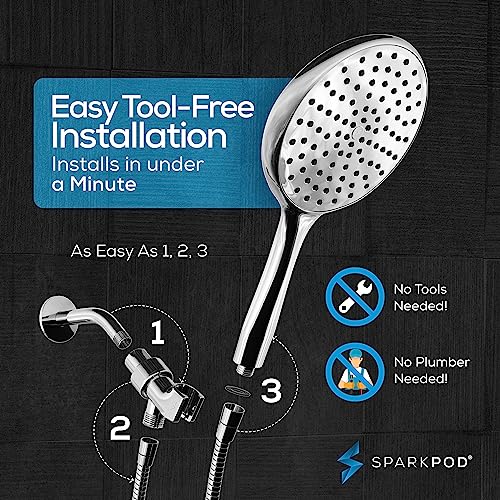 High Pressure Handheld Shower Head with Hose