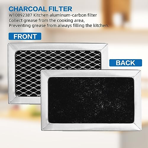 W10845250 W10892387 Microwave Charcoal Grease Filter Replaces for Whirlpool