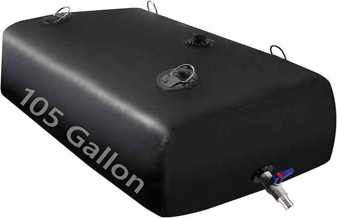 Water Tank, Water Storage Bladder, Portable Water Tank, Water Bladder Tank, Large Water Storage, Water Storage Containers for Camping, Garden, Emergency Water Storage Black