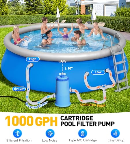 1000 GPH Pool Filter Pump for Above Ground Pools