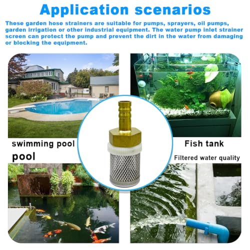 Stainless steel filter copper tube joint 10mm diameter hose connection