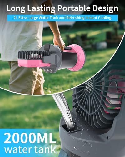 Portable Misting Fan with RGB Ambient Light