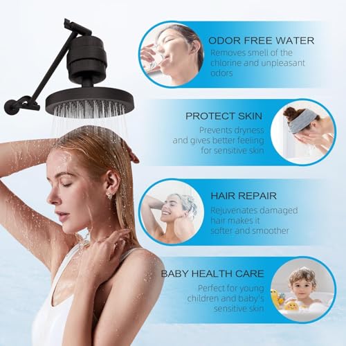 Oil Rubbed Bronze Shower Filter with 6 Cartridge (6 Count)