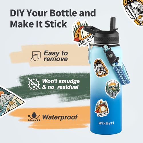 40 oz Insulated Water Bottle with Straw