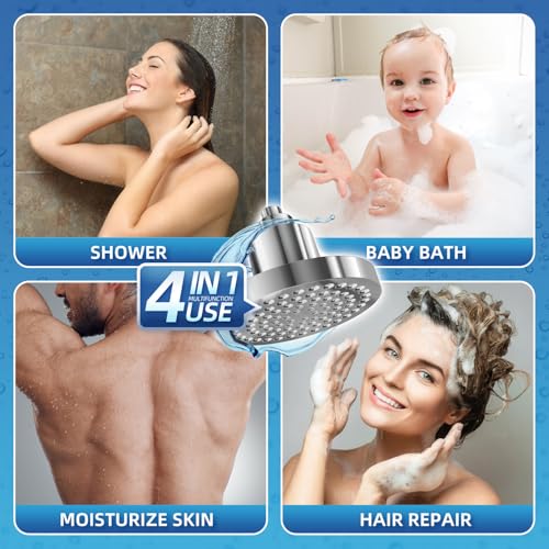Filtered Shower Head High Pressure Output with for Hard Water