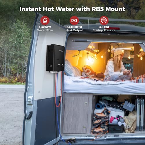 CAMPLUX 5L Portable Propane Gas Tankless Water Heater