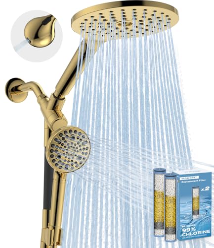 Dual Filtered Rain Shower Head Combo