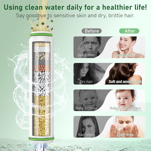 2 Pack Shower Filter Cartridge Replacement for Handheld Shower Head (2 Count)