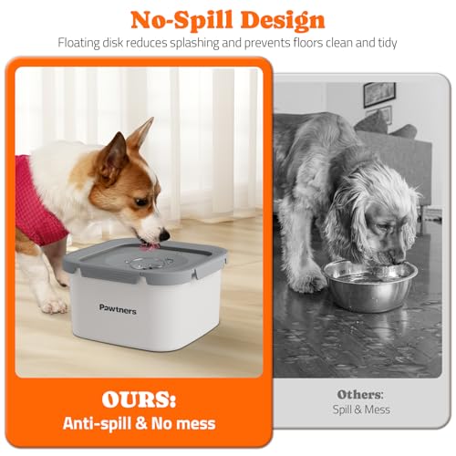 Stainless Steel Dog Water Bowl No Spill
